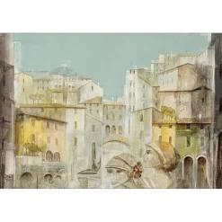 RUSCONI Tino - Huile sur toile "Sguardi inoiscreti - Regards indiscrets" 60x60cm