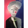 SAAM Jérôme - Acrylique sur toile "Portrait de Jean Cocteau" 120x80cm - 2015