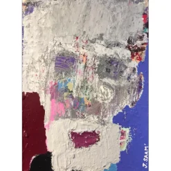 SAAM Jérôme - Dessin original à l'acrylique sur papier "Le Papi de Biarritz" 35x25cm