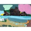 SAAM Jérôme - Dessin original à l'acrylique sur papier "La roche percée" 18x25cm