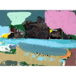 SAAM Jérôme - Dessin original à l'acrylique sur papier "La roche percée" 18x25cm