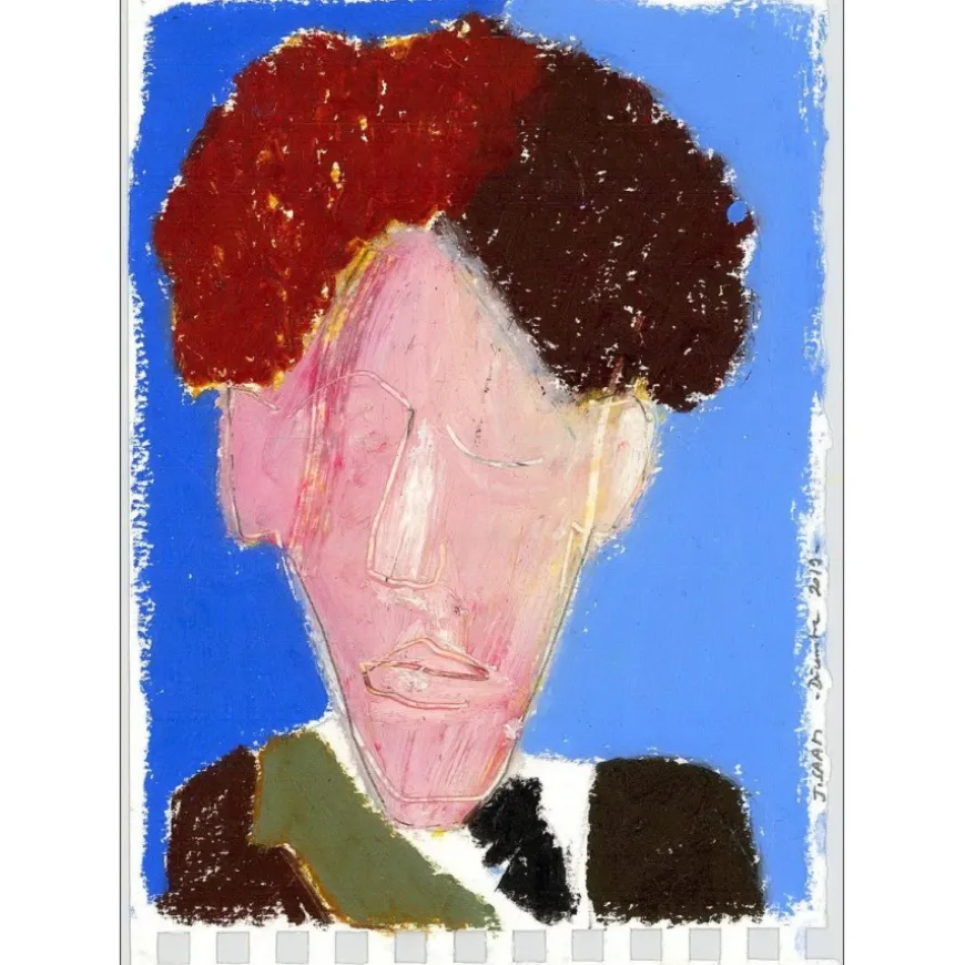 SAAM Jérôme - Dessin original au pastel sur papier "Jean Cocteau" 21x15cm