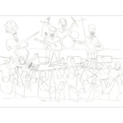 SAAM Jérôme - Dessin original sur papier "Pagaille à La Cigale" 42x60cm - 2023
