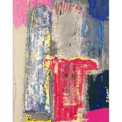 SAAM Jérôme - Dessin original à l'acrylique sur papier "Le sauveteur et sa planche" 32x24cm