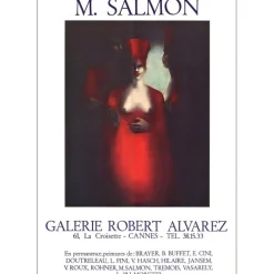 SALMON Michèle - Affiche Lithographique "Cardinal" 61x42cm