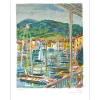 SAVARY Robert - Lithographie originale "Port Grimaud" 65x50cm