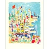 SAVARY Robert - Lithographie originale "Cannes, le Port" 76x56cm