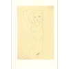SCHIELE Egon - Lithographie "Fille nue avec les bras levés, 1910" 50x32cm