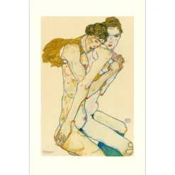 SCHIELE Egon - Lithographie "Les deux amies, 1913" 50x32cm