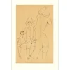 SCHIELE Egon - Lithographie "Schiele dessinant un modèle nu devant un miroir, 1910" 50x32cm
