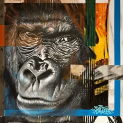 SENK Malcolm - Peinture originale - "Wild Spirit" 80x80cm - 2024