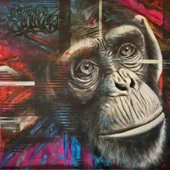 SENK Malcolm - Peinture originale - "Wild Spirit 2" 80x80cm - 2024