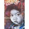 SENK Malcolm - Peinture originale Acrylique et Aérosol sur Toile - "LuckyChild - 2" 115x75cm - 2023