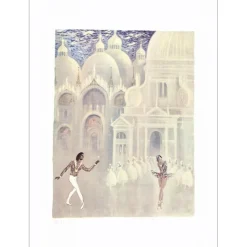 SHENKER Ilya - Sérigraphie "Ballet à Venise 04" 70x50cm - Numérotée et signée au crayon