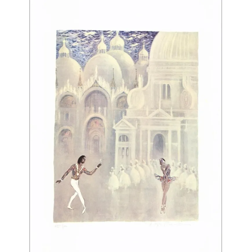 SHENKER Ilya - Sérigraphie "Ballet à Venise 04" 70x50cm - Numérotée et signée au crayon