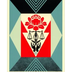 SHEPARD FAIREY (OBEY) - Sérigraphie "CULTIVATE JUSTICE (RED)" 61x46cm - 2021