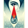 SHEPARD FAIREY (OBEY) - Sérigraphie "TEAR FLAME" 61x46cm - 2024