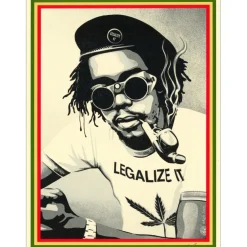 SHEPARD FAIREY (OBEY) - Sérigraphie "PETER TOSH: LEGALIZE IT" 61x46cm - 2024