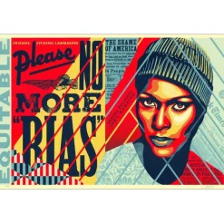 SHEPARD FAIREY (OBEY) - Sérigraphie "NO MORE BIAS" 61x91cm - 2021