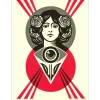 SHEPARD FAIREY (OBEY) - Sérigraphie "THIRD EYE OPEN - LETTERPRESS" 52x39cm - 2024