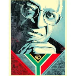 SHEPARD FAIREY (OBEY) - Sérigraphie "Desmond Tutu" 61x46cm - 2022
