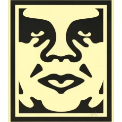 SHEPARD FAIREY (OBEY) - Sérigraphie "The Giant Cream A" 73x61cm - 2017