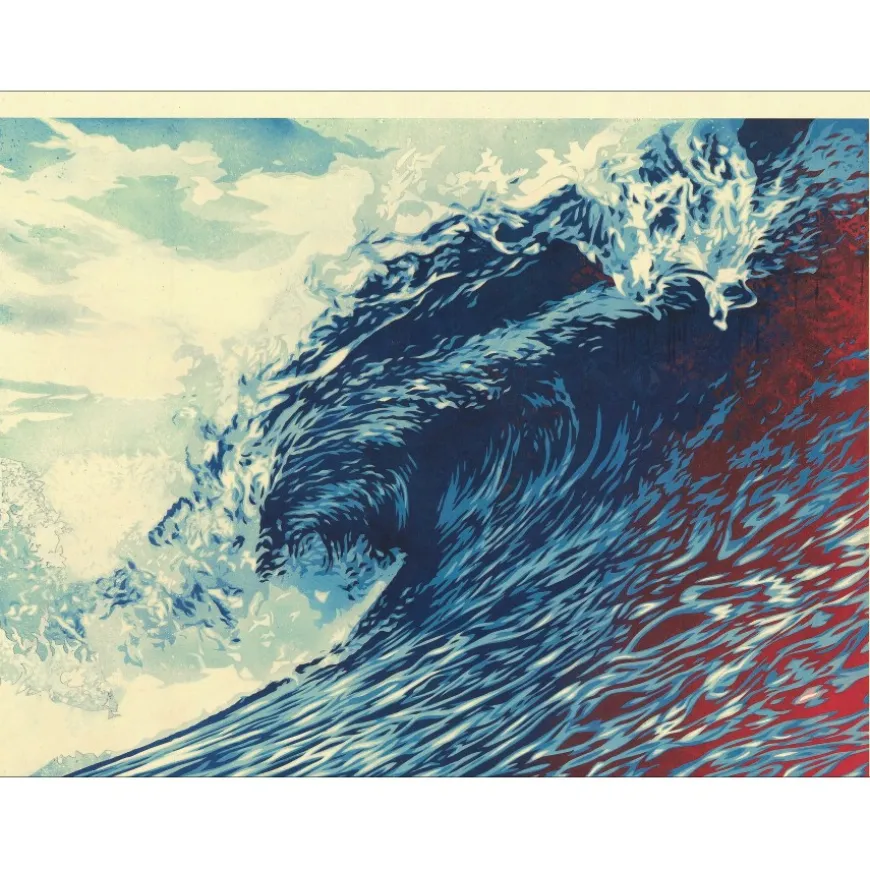 SHEPARD FAIREY (OBEY) - Sérigraphie "WAVE OF DISTRESS" 91x61cm