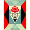 SHEPARD FAIREY (OBEY) - Sérigraphie "CULTIVATE JUSTICE (BLUE)" 61x46cm - 2021