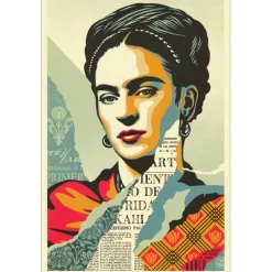 SHEPARD FAIREY (OBEY) - Sérigraphie "THE WOMAN WHO DEFEATED PAIN (FRIDA KAHLO) " 91x61cm