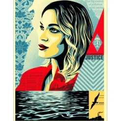 SHEPARD FAIREY (OBEY) - Sérigraphie "ENVIRONMENTAL JUSTICE" 61x46cm - 2024