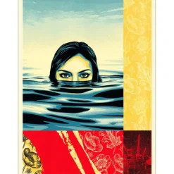 SHEPARD FAIREY (OBEY) - Sérigraphie "TREADING WATER" 61x46cm - 2024