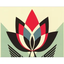SHEPARD FAIREY (OBEY) - Sérigraphie "LOTUS ANGEL" 91x61cm