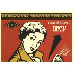 SHEPARD FAIREY (OBEY) - Sérigraphie "OBEY STAY UP GIRL" 91x61cm