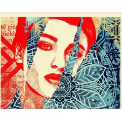 SHEPARD FAIREY (OBEY) - Sérigraphie "FRACTURED HARMONY" 61x46cm - 2025