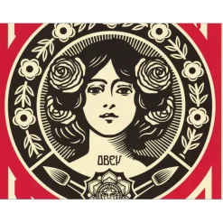 SHEPARD FAIREY (OBEY) - Sérigraphie "MAKE ART NOT WAR" 91x61cm