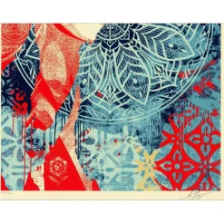SHEPARD FAIREY (OBEY) - Sérigraphie "FRACTURED HARMONY" 61x46cm - 2025