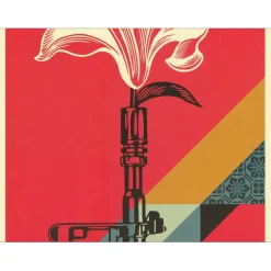 SHEPARD FAIREY (OBEY) - Sérigraphie "AR15 Lilly" 91x61cm