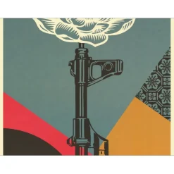 SHEPARD FAIREY (OBEY) - Sérigraphie "AK-47 Lotus " 91x61cm