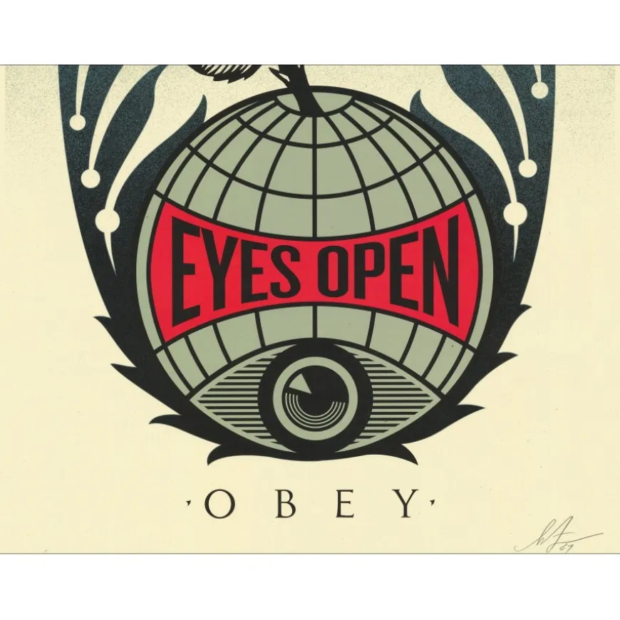 SHEPARD FAIREY (OBEY) - Sérigraphie "EYES OPEN" 91x61cm