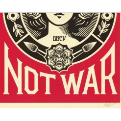 SHEPARD FAIREY (OBEY) - Sérigraphie "MAKE ART NOT WAR" 91x61cm