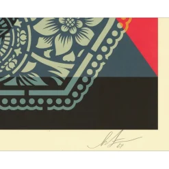 SHEPARD FAIREY (OBEY) - Sérigraphie "Peace Fingers Geometric " 91x61cm