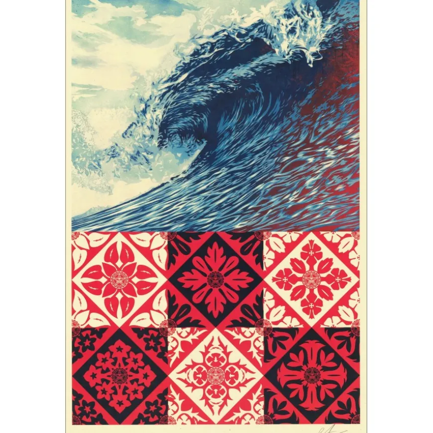SHEPARD FAIREY (OBEY) - Sérigraphie "WAVE OF DISTRESS" 91x61cm