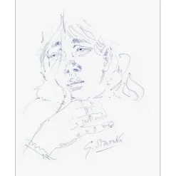 SIMONKA Georges - Dessin original à l'encre "Portrait" 27x21cm - 1963