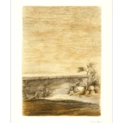 SKIRA Pierre - Lithographie originale "Crépuscule silencieux" 41x32cm - 1978