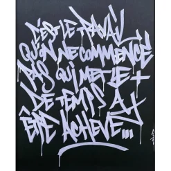 SONER David - Peinture originale Acrylique et Aérosol sur papier "Caligrafitizm 44" 50x40cm - 2023
