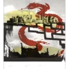 SOULIÉ Tony - Lithographie originale "Shanghai" 90x76cm