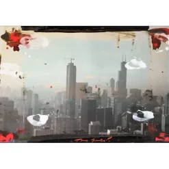 SOULIÉ Tony - Peinture et photographie " CHICAGO SKYSCRAPERS " 60x90cm