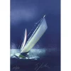 SPAHN Victor - Lithographie originale " Voiliers IV " 26x17cm
