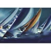 SPAHN Victor - Lithographie originale " Voiliers II " 30x44cm