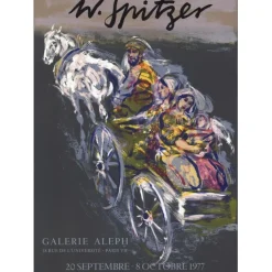 SPITZER Walter - Lithographie "Exposition Galerie Aleph, Paris" 73x52cm - 1977